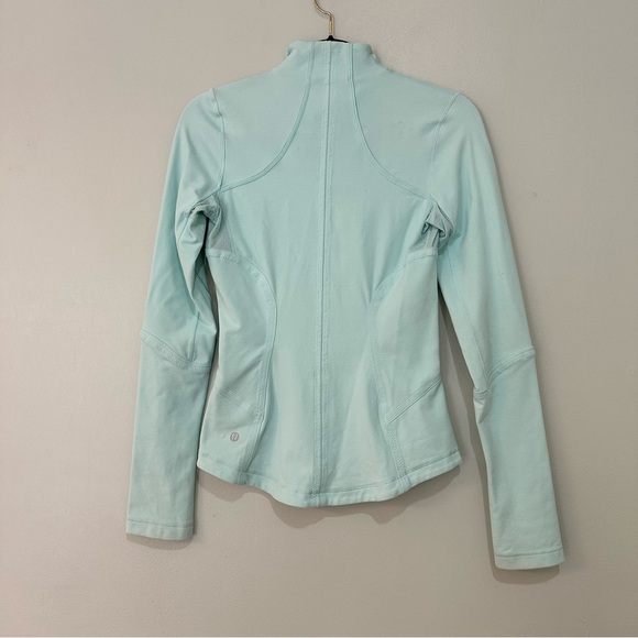 Lululemon Forme Jacket Full Length Women's Sz 4 Light Blue Aquamarine Full Zip - Picture 7 of 16